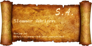 Slemmer Adrienn névjegykártya